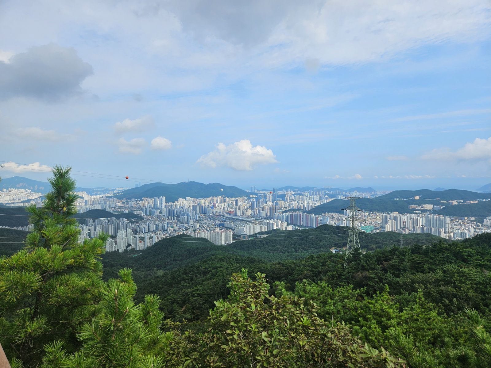 View over Busan from a mountain lookout
